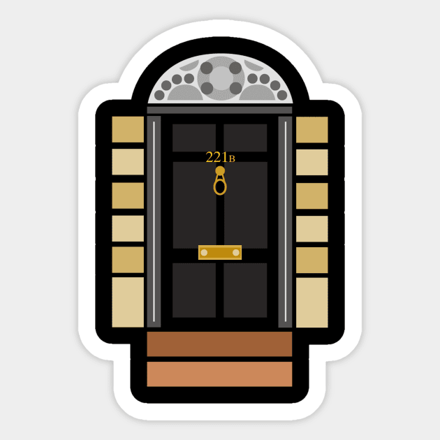 221b Baker Street Sticker by albdesigns